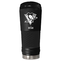 Black Pittsburgh Penguins 24oz. Personalized Stealth Draft Tumbler