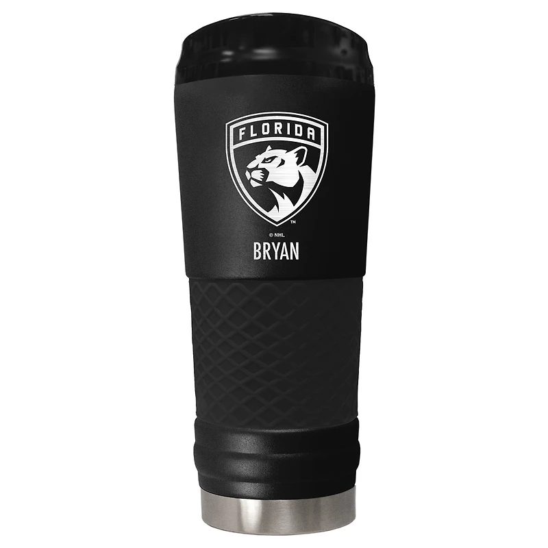 Black Florida Panthers 24oz. Personalized Stealth Draft Tumbler