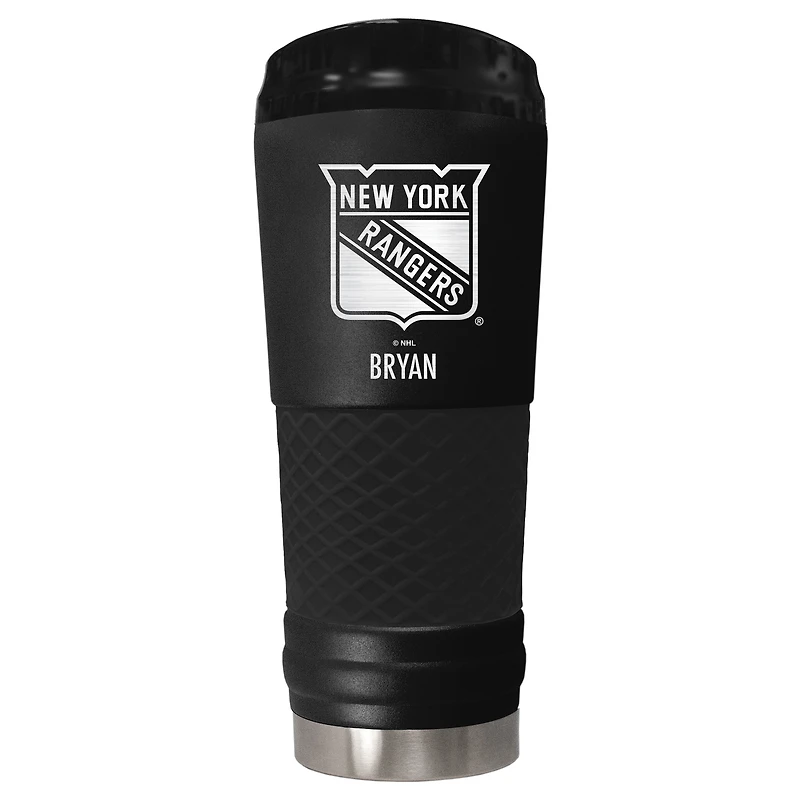 Black New York Rangers 24oz. Personalized Stealth Draft Tumbler