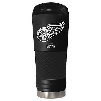 Black Detroit Red Wings 24oz. Personalized Stealth Draft Tumbler