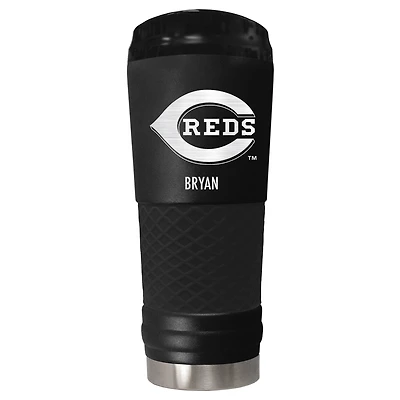 Black Cincinnati Reds 24oz. Personalized Stealth Draft Tumbler