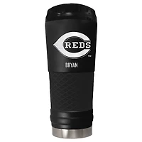 Black Cincinnati Reds 24oz. Personalized Stealth Draft Tumbler