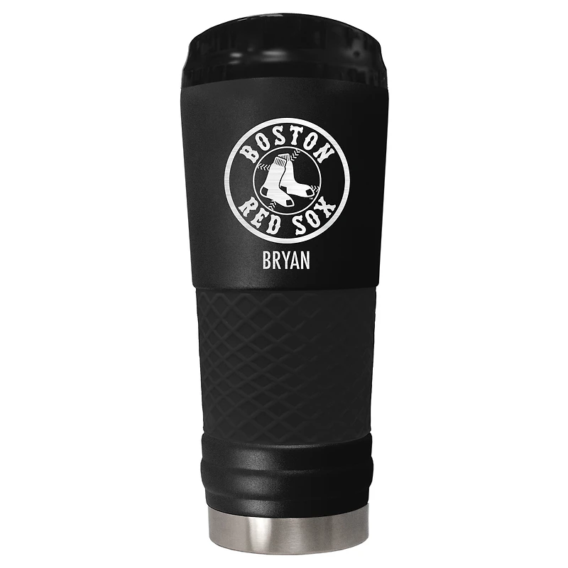 Black Boston Red Sox 24oz. Personalized Stealth Draft Tumbler