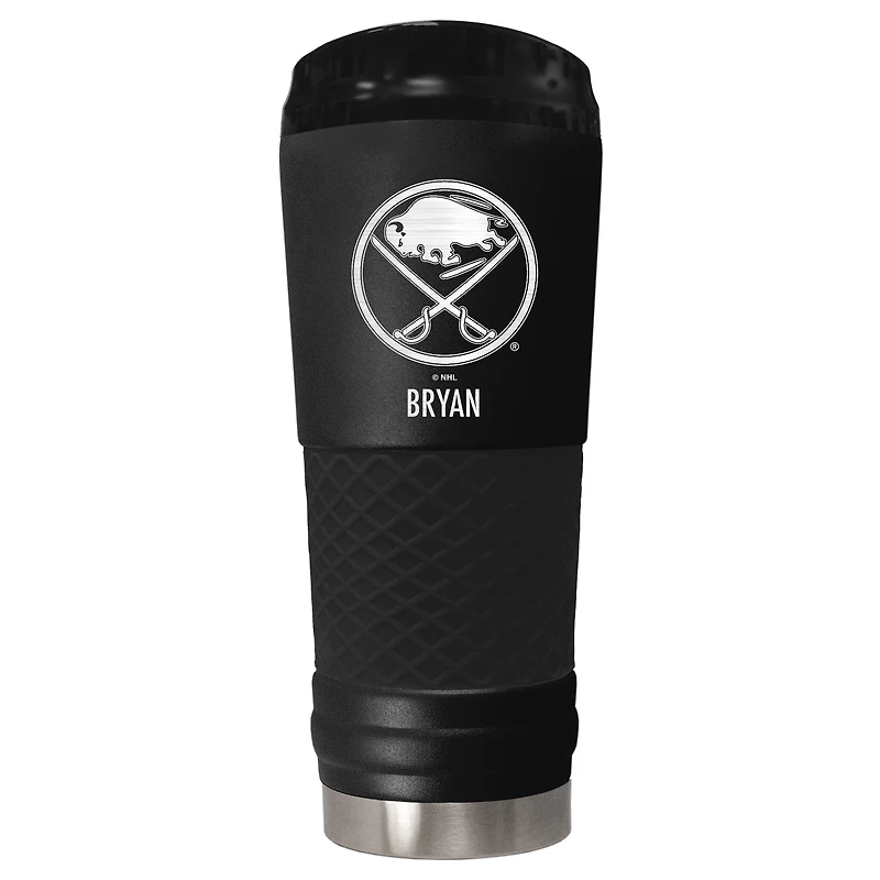 Black Buffalo Sabres 24oz. Personalized Stealth Draft Tumbler