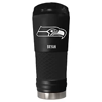 Black Seattle Seahawks 24oz. Personalized Stealth Draft Tumbler