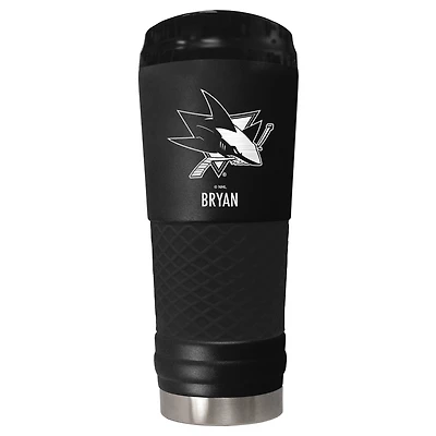 Black San Jose Sharks 24oz. Personalized Stealth Draft Tumbler