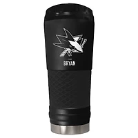 Black San Jose Sharks 24oz. Personalized Stealth Draft Tumbler