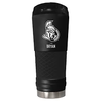 Black Ottawa Senators 24oz. Personalized Stealth Draft Tumbler