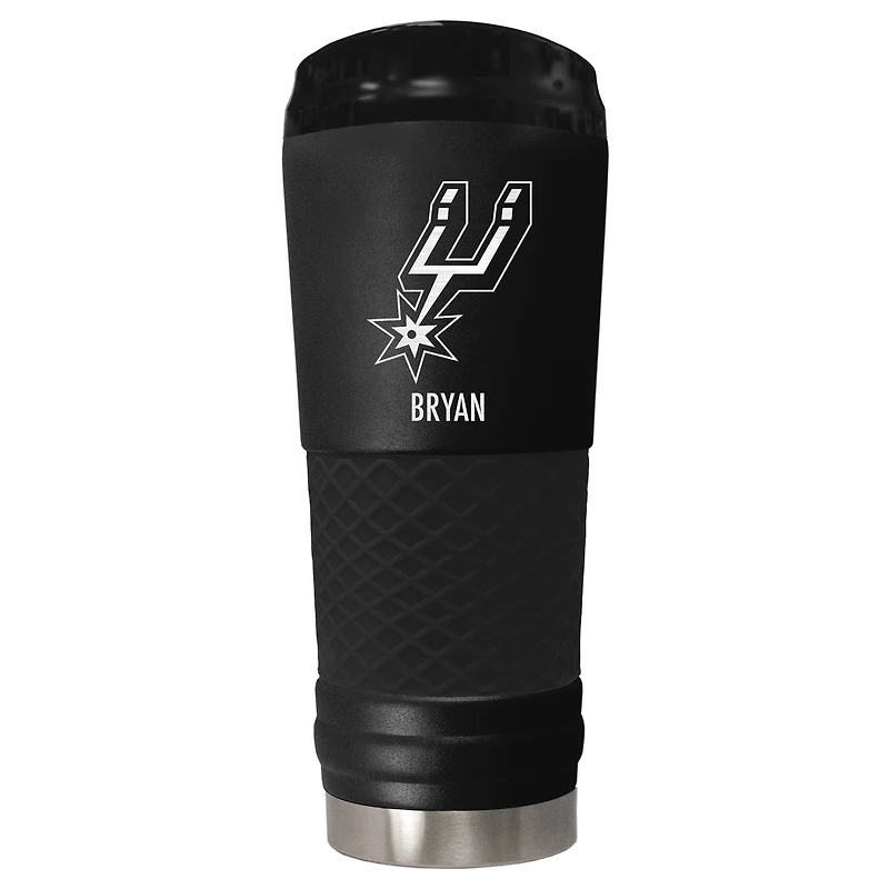 Black San Antonio Spurs 24oz. Personalized Stealth Draft Tumbler