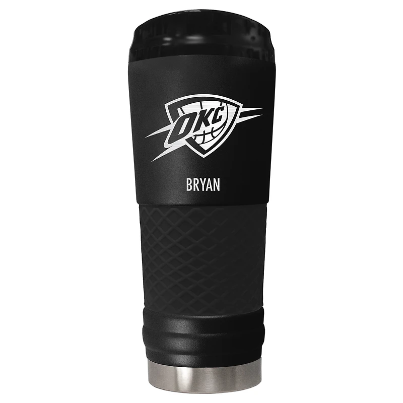Black Oklahoma City Thunder 24oz. Personalized Stealth Draft Tumbler