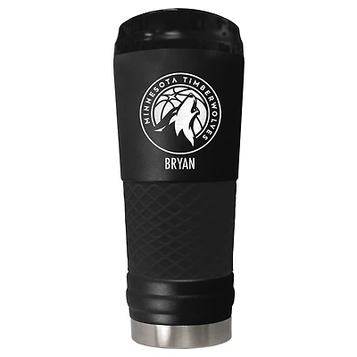 Black Minnesota Timberwolves 24oz. Personalized Stealth Draft Tumbler