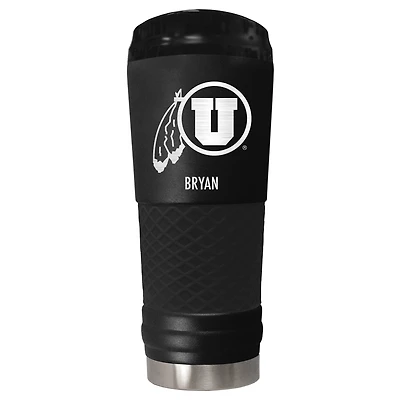 Black Utah Utes 24oz. Personalized Stealth Draft Tumbler