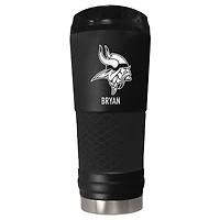 Black Minnesota Vikings 24oz. Personalized Stealth Draft Tumbler
