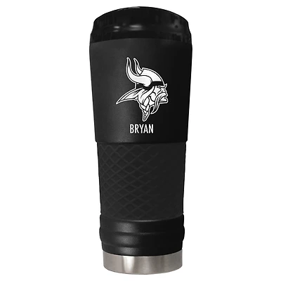 Black Minnesota Vikings 24oz. Personalized Stealth Draft Tumbler
