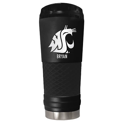 Black Washington State Cougars 24oz. Personalized Stealth Draft Tumbler