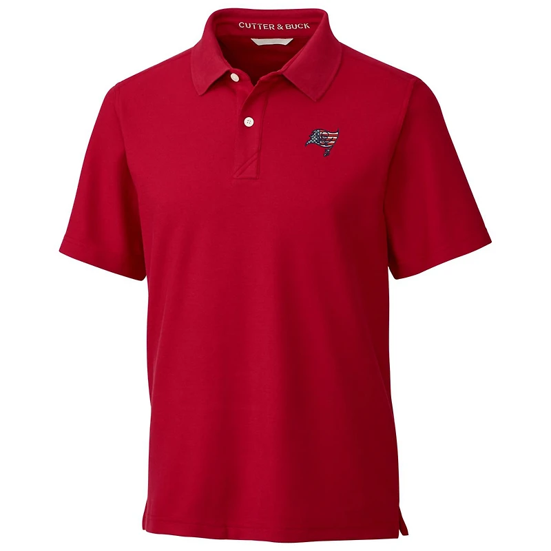 Men's Cutter & Buck Red Tampa Bay Buccaneers Americana Breakthrough Polo