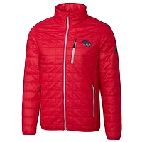Men's Cutter & Buck Red Tennessee Titans Americana Rainier Full-Zip Jacket