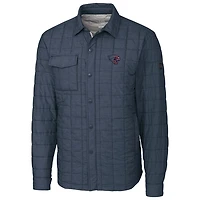 Men's Cutter & Buck Navy Jacksonville Jaguars Americana Rainier Full-Snap Shirt Jacket