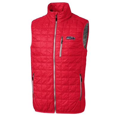 Men's Cutter & Buck Red Seattle Seahawks Americana Rainier Full-Zip Vest