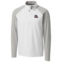 Men's Cutter & Buck White Cleveland Browns Americana Response Hybrid Quarter-Zip Jacket
