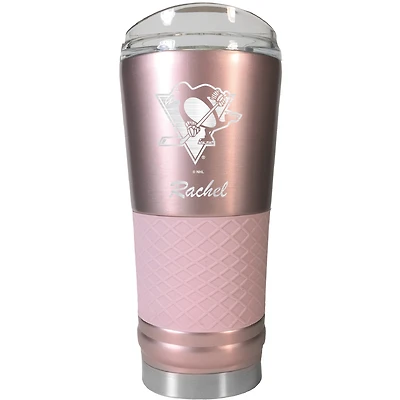 Pittsburgh Penguins 24oz. Personalized Rose Gold Draft Tumbler