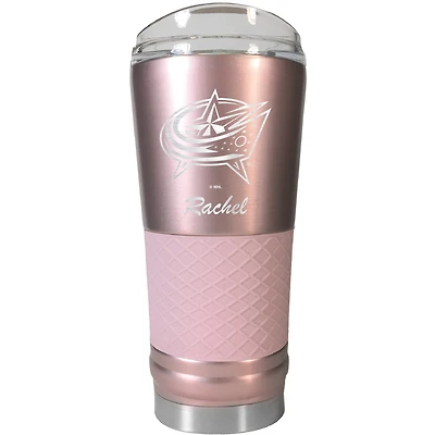 Columbus Blue Jackets 24oz. Personalized Rose Gold Draft Tumbler