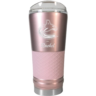 Vancouver Canucks 24oz. Personalized Rose Gold Draft Tumbler