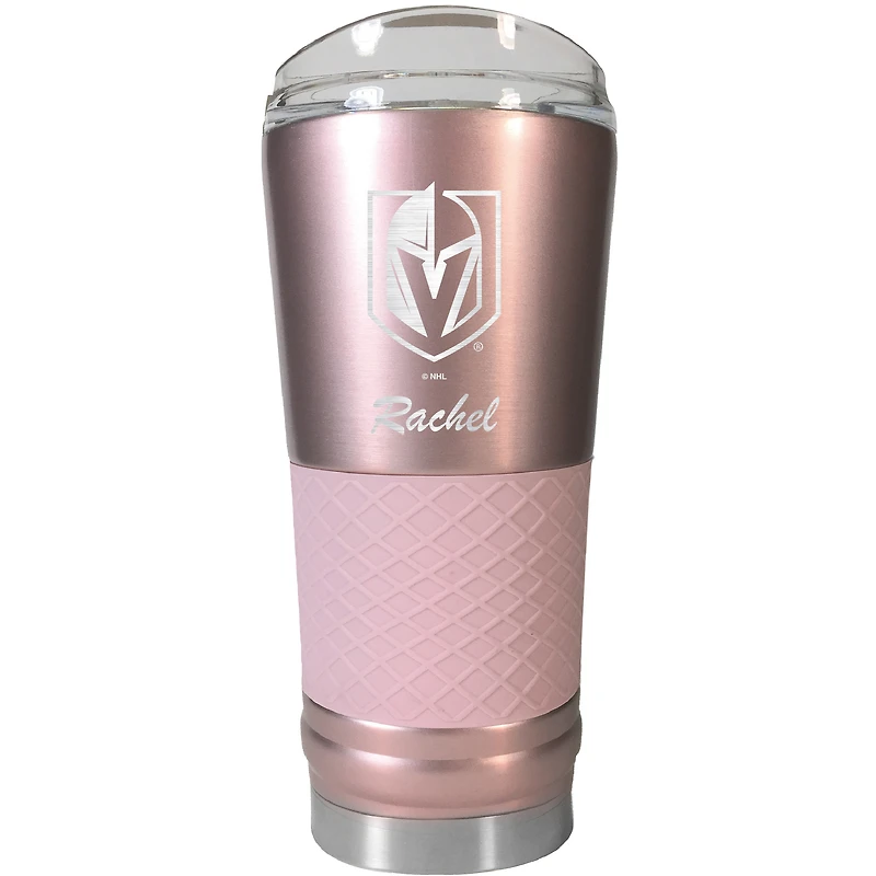 Vegas Golden Knights 24oz. Personalized Rose Gold Draft Tumbler