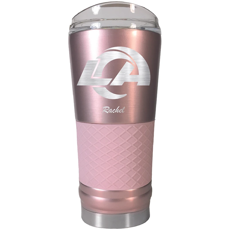 Los Angeles Rams 24oz. Personalized Rose Gold Draft Tumbler