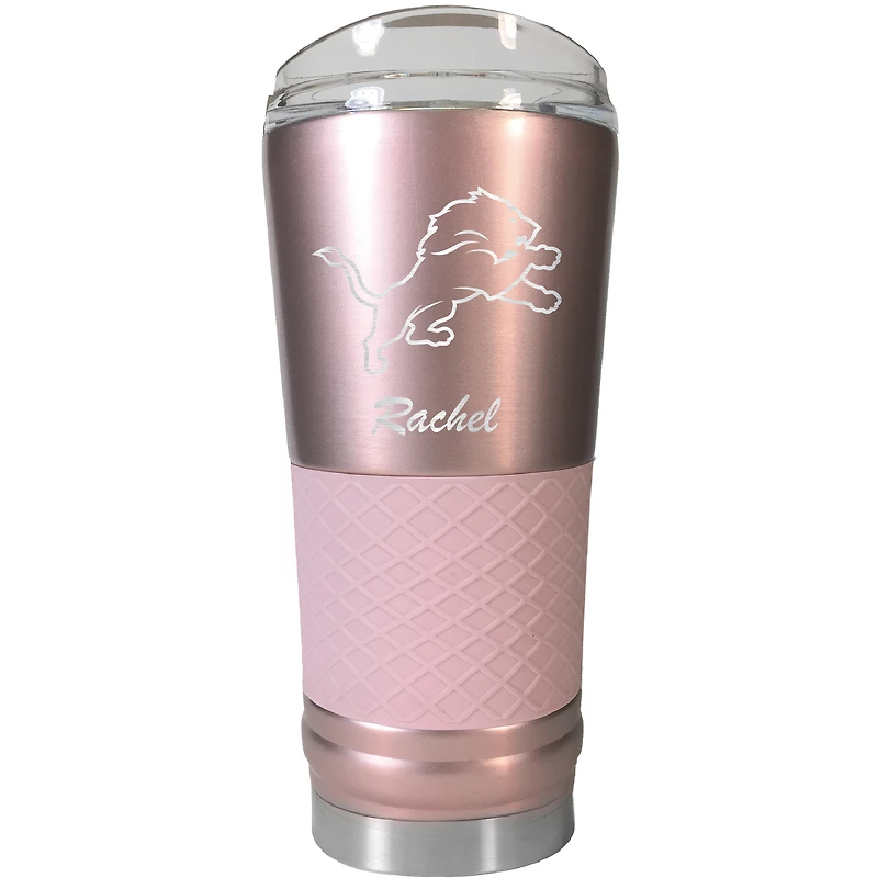 Detroit Lions 24oz. Personalized Rose Gold Draft Tumbler