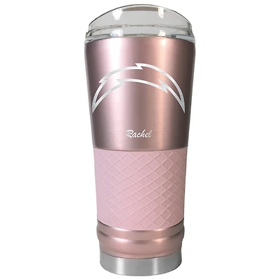 Los Angeles Chargers 24oz. Personalized Rose Gold Draft Tumbler