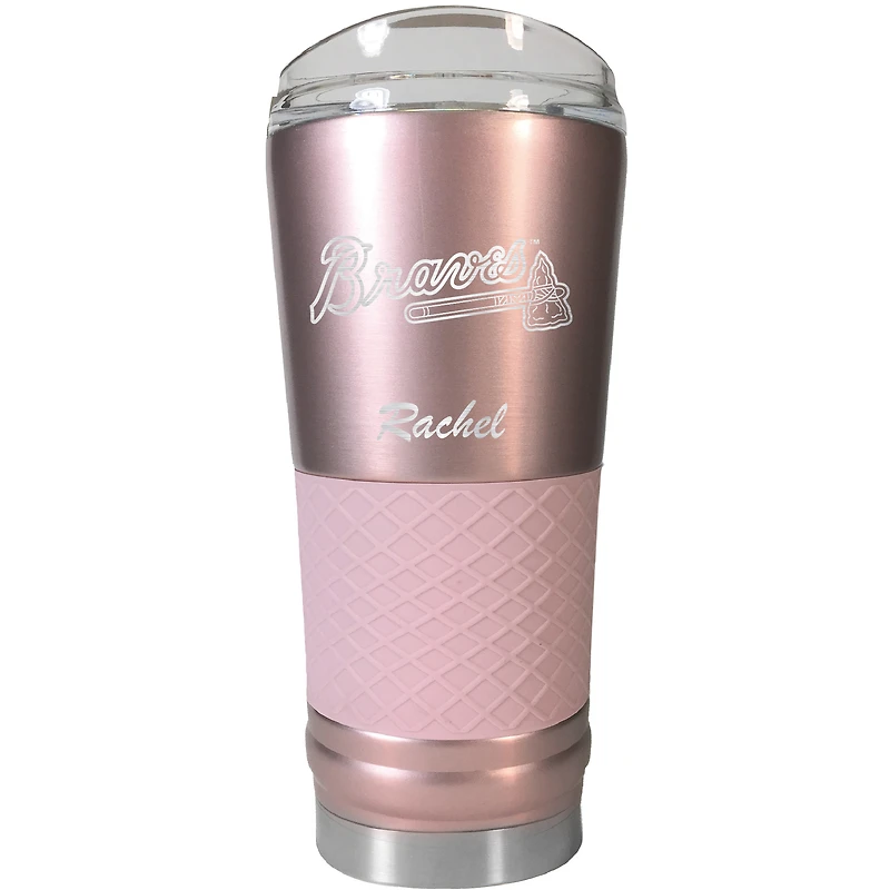 Atlanta Braves 24oz. Personalized Rose Gold Draft Tumbler