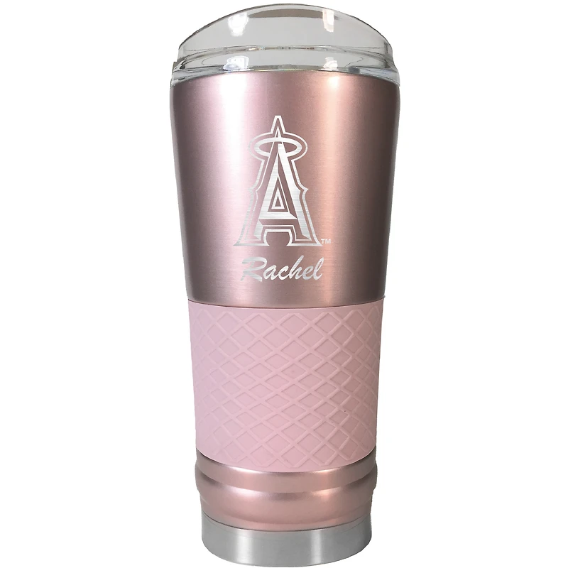 Los Angeles Angels 24oz. Personalized Rose Gold Draft Tumbler