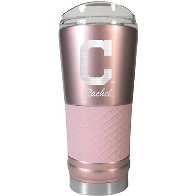 Cleveland Indians 24oz. Personalized Rose Gold Draft Tumbler