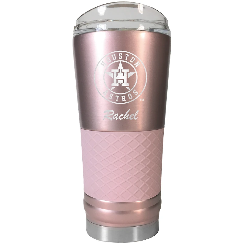 Houston Astros 24oz. Personalized Rose Gold Draft Tumbler