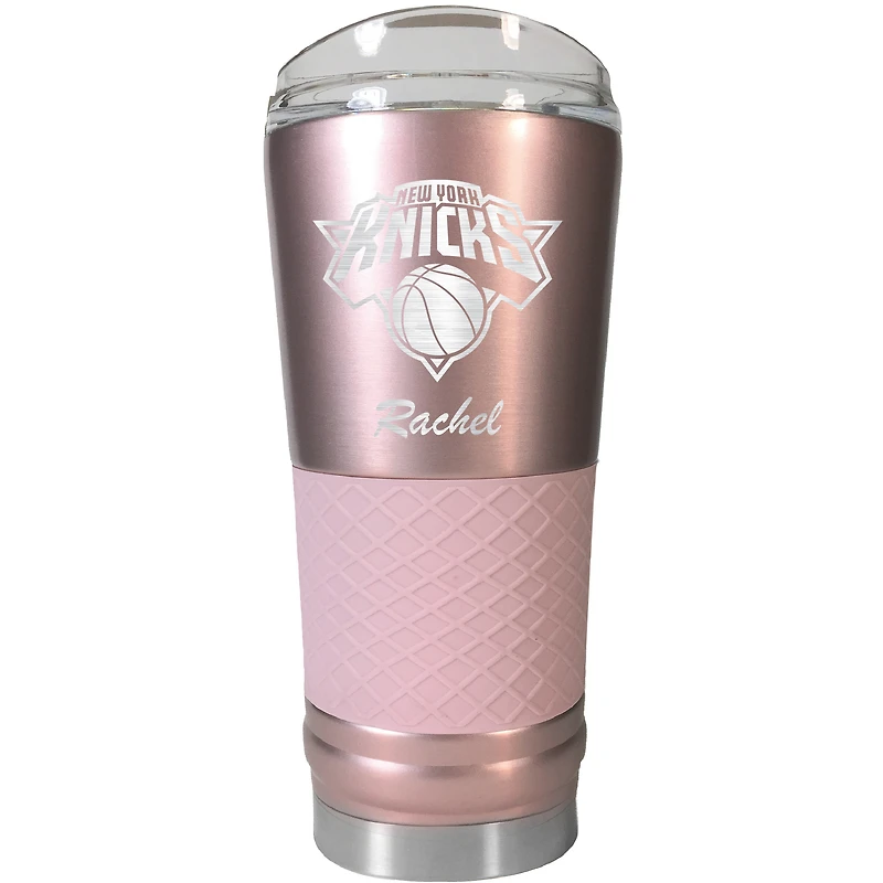 New York Knicks 24oz. Personalized Rose Gold Draft Tumbler