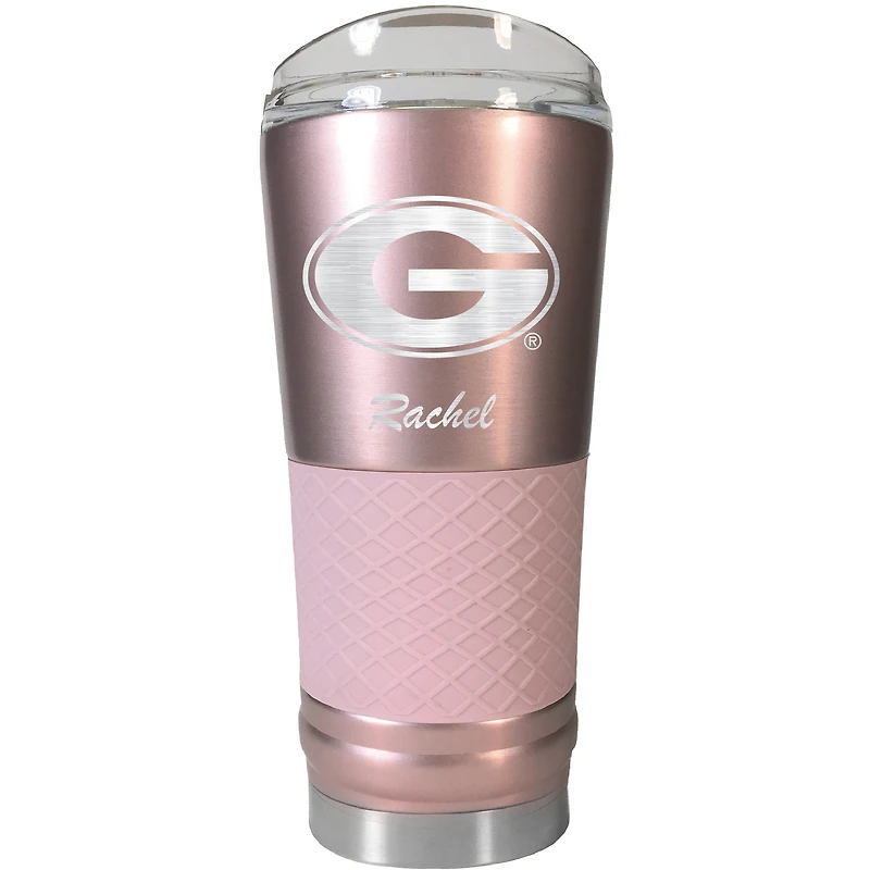 Georgia Bulldogs 24oz. Personalized Rose Gold Draft Tumbler