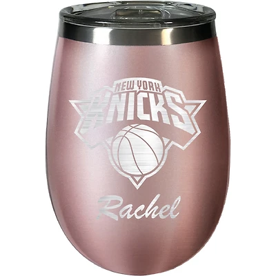 New York Knicks 12oz. Personalized Rose Gold Wine Tumbler