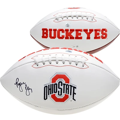 Ryan Day Ohio State Buckeyes Autographed White Panel Football