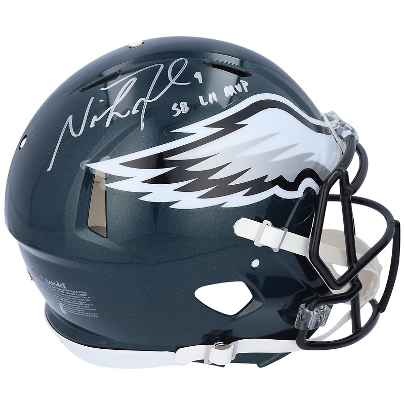 Nick Foles Philadelphia Eagles Autographed Riddell Speed Authentic Pro-Line Helmet with "SB LII MVP" Inscription