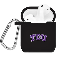 Black TCU Horned Frogs Silicone AirPods Case