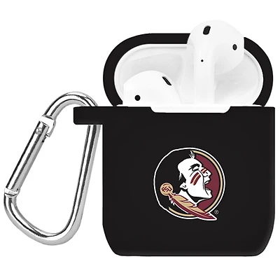 Black Florida State Seminoles Silicone AirPods Case