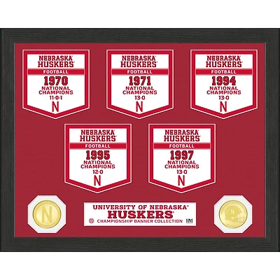 Highland Mint Nebraska Huskers 12'' x 15'' Banner Photo Mint