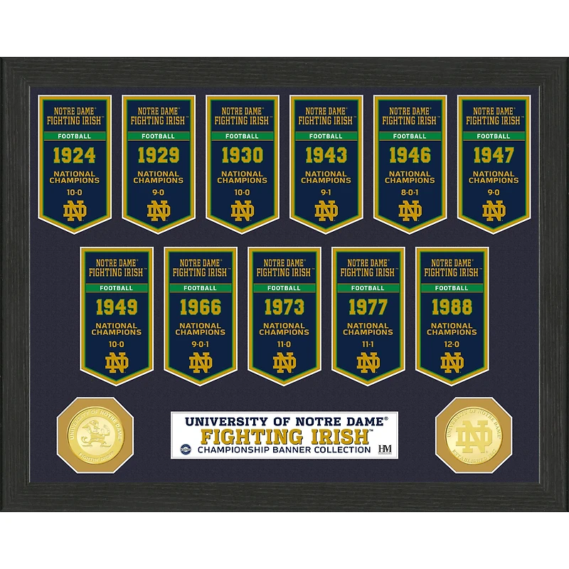 Highland Mint Notre Dame Fighting Irish 12'' x 15'' Banner Photo Mint