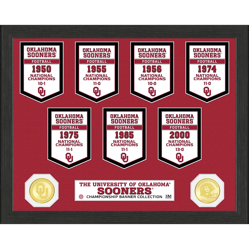 Highland Mint Oklahoma Sooners 12'' x 15'' Banner Photo Mint