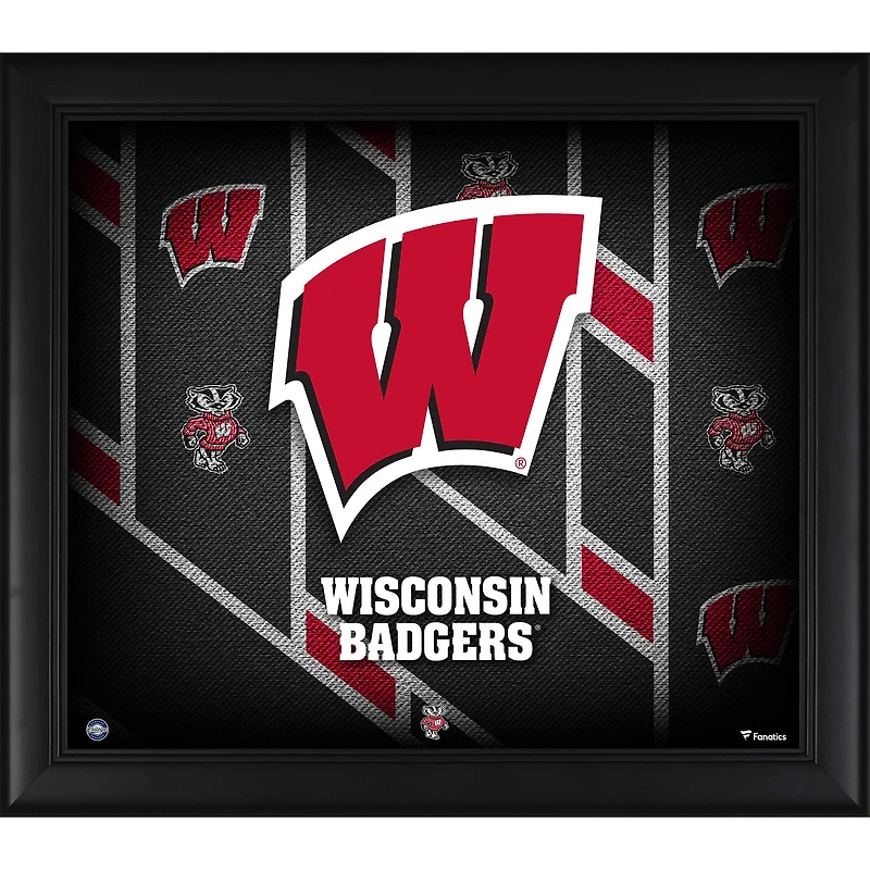 Wisconsin Badgers Framed 15" x 17" Team Threads Collage