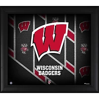 Wisconsin Badgers Framed 15" x 17" Team Threads Collage