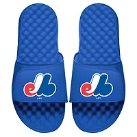 Youth ISlide Blue Montreal Expos Cooperstown Logo Slide Sandals