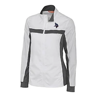 Women's Cutter & Buck White Minnesota Vikings Americana Swish Full-Zip Jacket