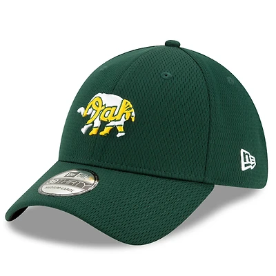 Youth New Era Green Athletics 2021 Batting Practice 39THIRTY Flex Hat
